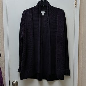 Croft & Barrow Long Draped Purple knit Sweater